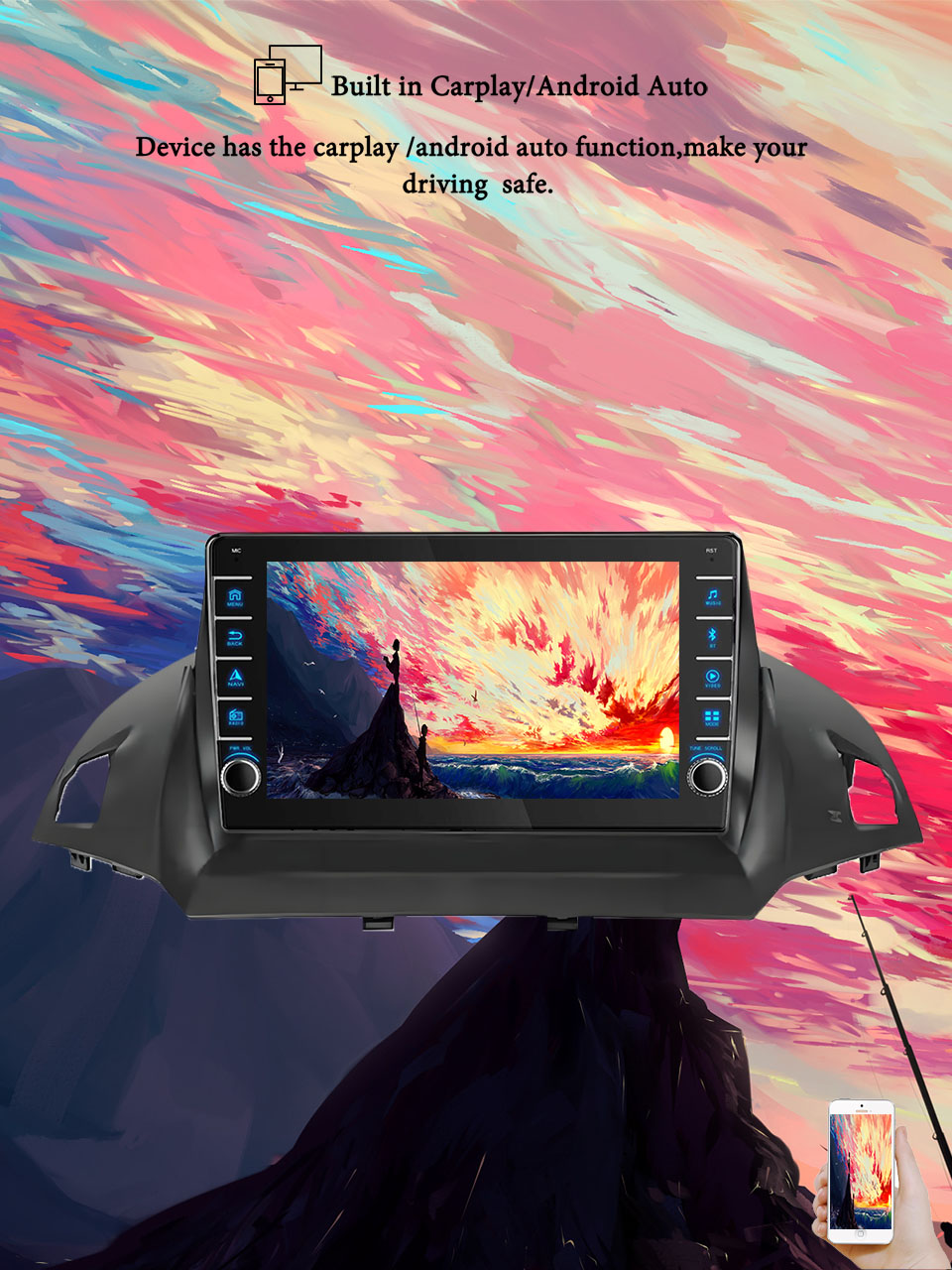Tablet Danish Mobile & Accessories - 8G + 128G Android 14 สําหรับFord