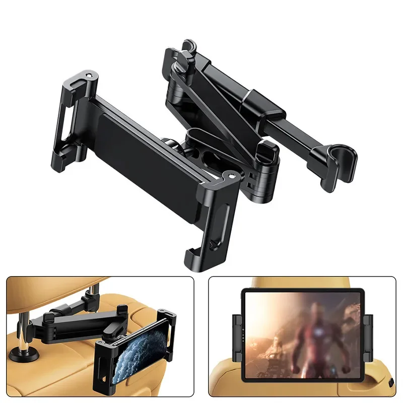 Tablet Car Mount - ที่วางโทรศัพท์มือถือและแท็บเล็ตในรถยนต์ หมุนได้ 360 องศา ปรับได้ ยืดหดได้