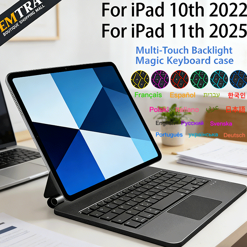 Tablet Keyboard Case - เคสคีย์บอร์ดบลูทูธ Magic สำหรับ iPad 2025 A16