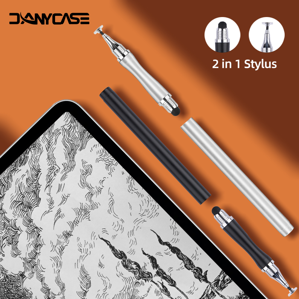 Drawing Tablet Pen Accessories - 2in1 ปากกาสไตลัส Universal แท็บเล็ตการวาดภาพหน้าจอแบบ Capacitive ปากกาสัมผัสสําหรับโทรศัพท์มือถือ