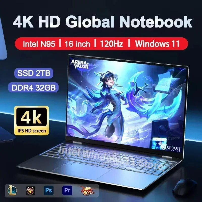 Windows Tablet Accessories - แล็ปท็อปใหม่ Intel N95 หน้าจอ 4K HD