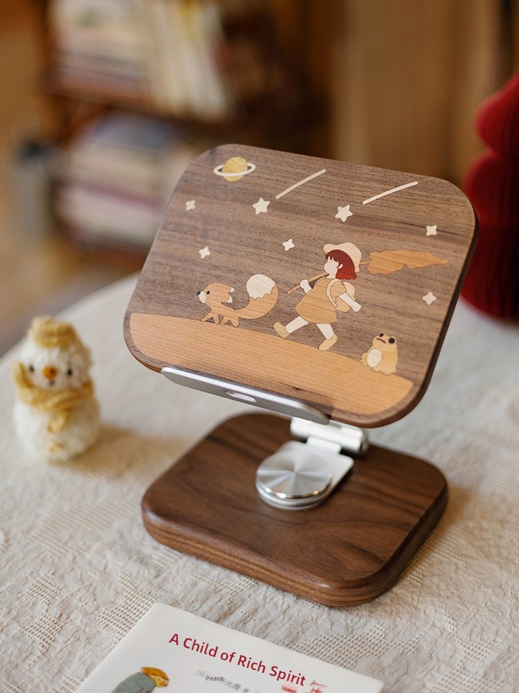 Tablet Stand Adjustable - ขาตั้งโทรศัพท์มือถือและแท็บเล็ตปรับระดับได้ Forest Partner ดีไซน์น่ารัก ใช้งานได้จริง ทำจากไม้