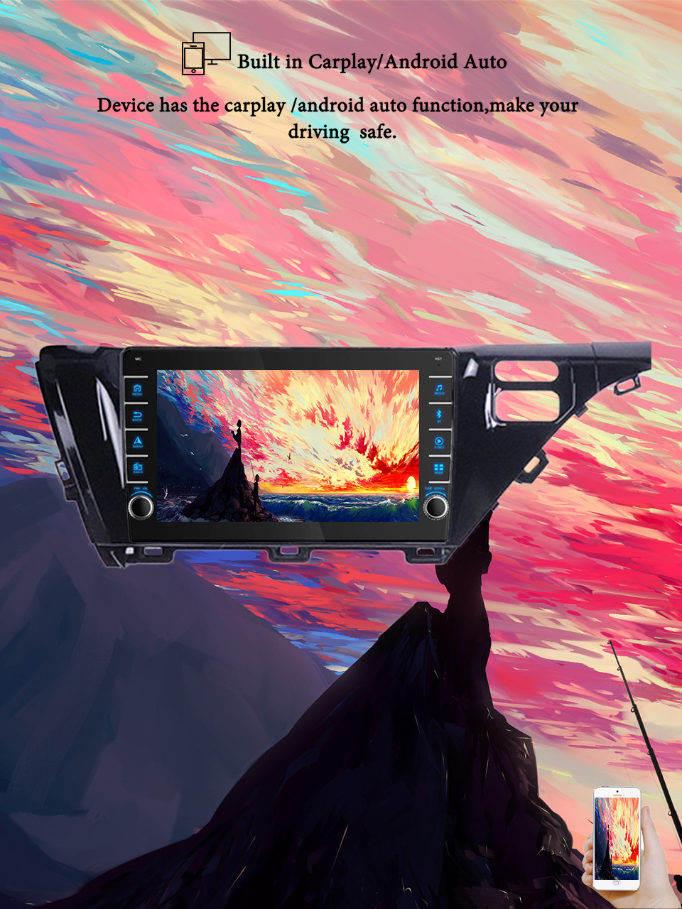 Tablet Danish Mobile & Accessories - 8G+128G Android 14 สำหรับ Toyota Camry
