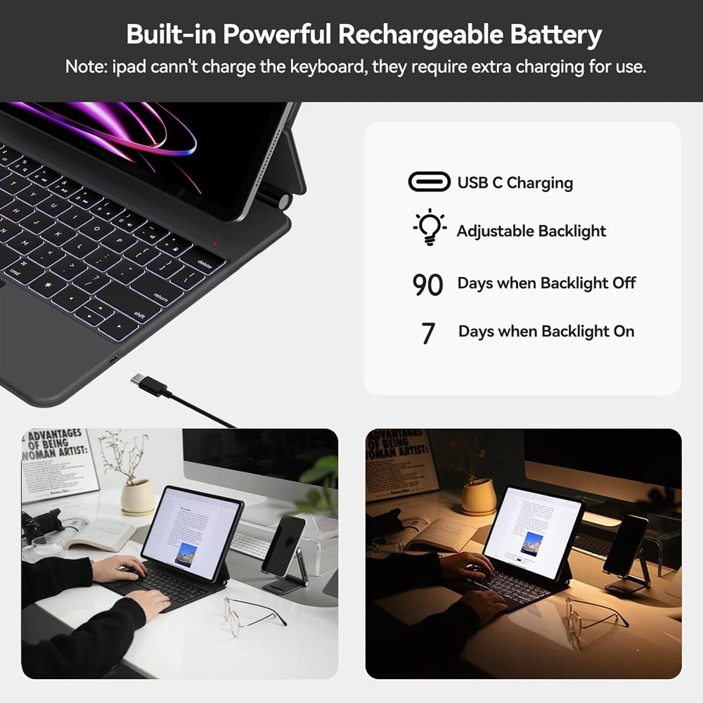 เคสคีย์บอร์ดบลูทูธ Magic สำหรั - Tablet Keyboard Case บทวิจารณ์และราคา